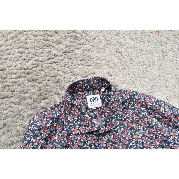 Dan Roma 2XL Cotton Shirt Multicolor Long Sleeve Made in Italy Floral - Picture 6 of 7